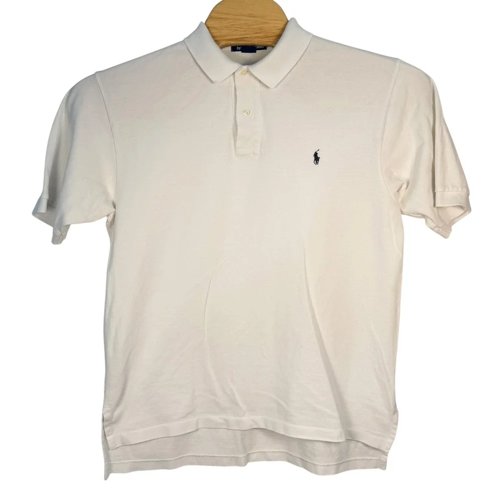 Polo Ralph Lauren Polo Shirt Mens L White Short Sleeve Cotton Classic Pony Golf